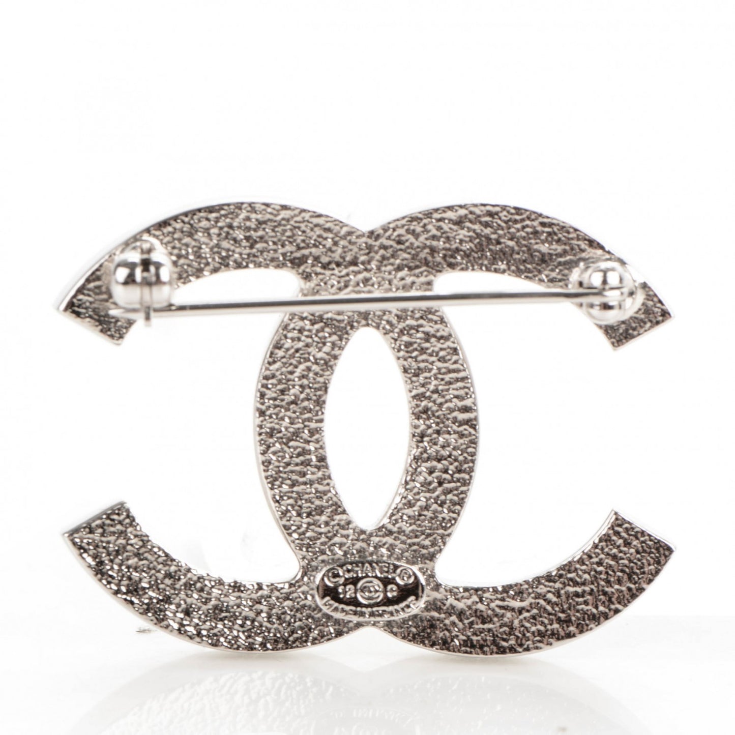 Crystal CC Brooch Silver