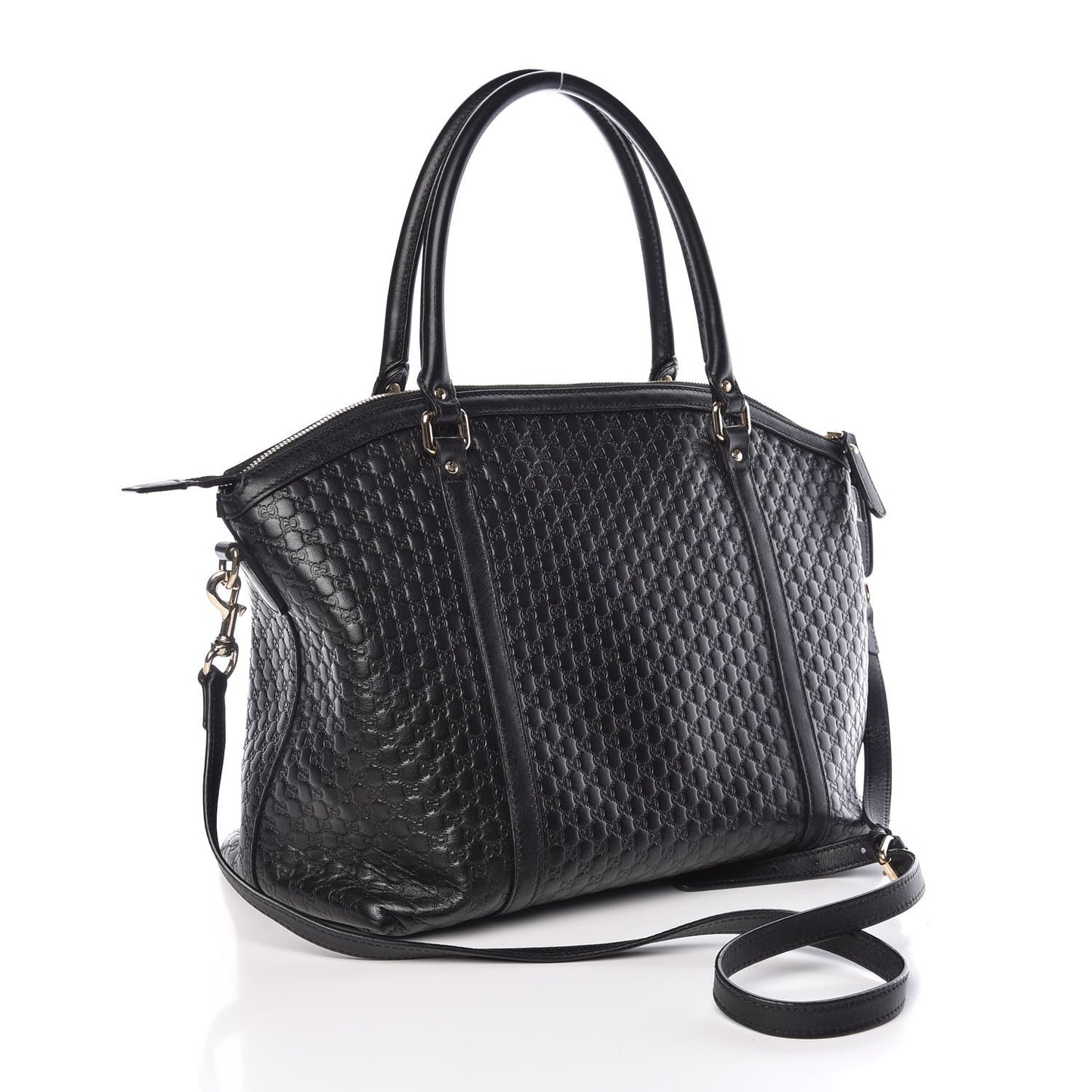 Soft Microguccissima Dome Satchel Black