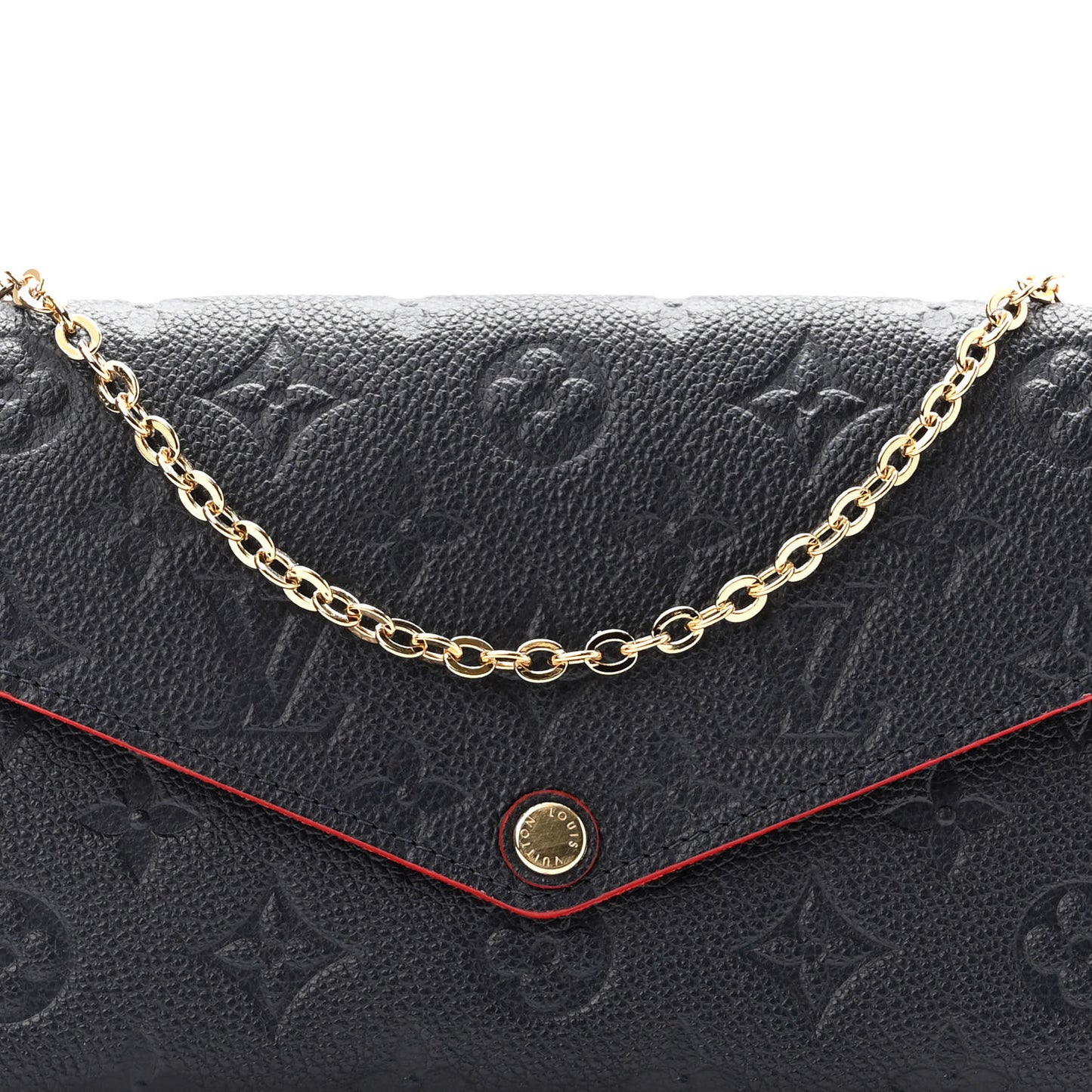 Empreinte Pochette Felicie Chain Wallet Marine Rouge