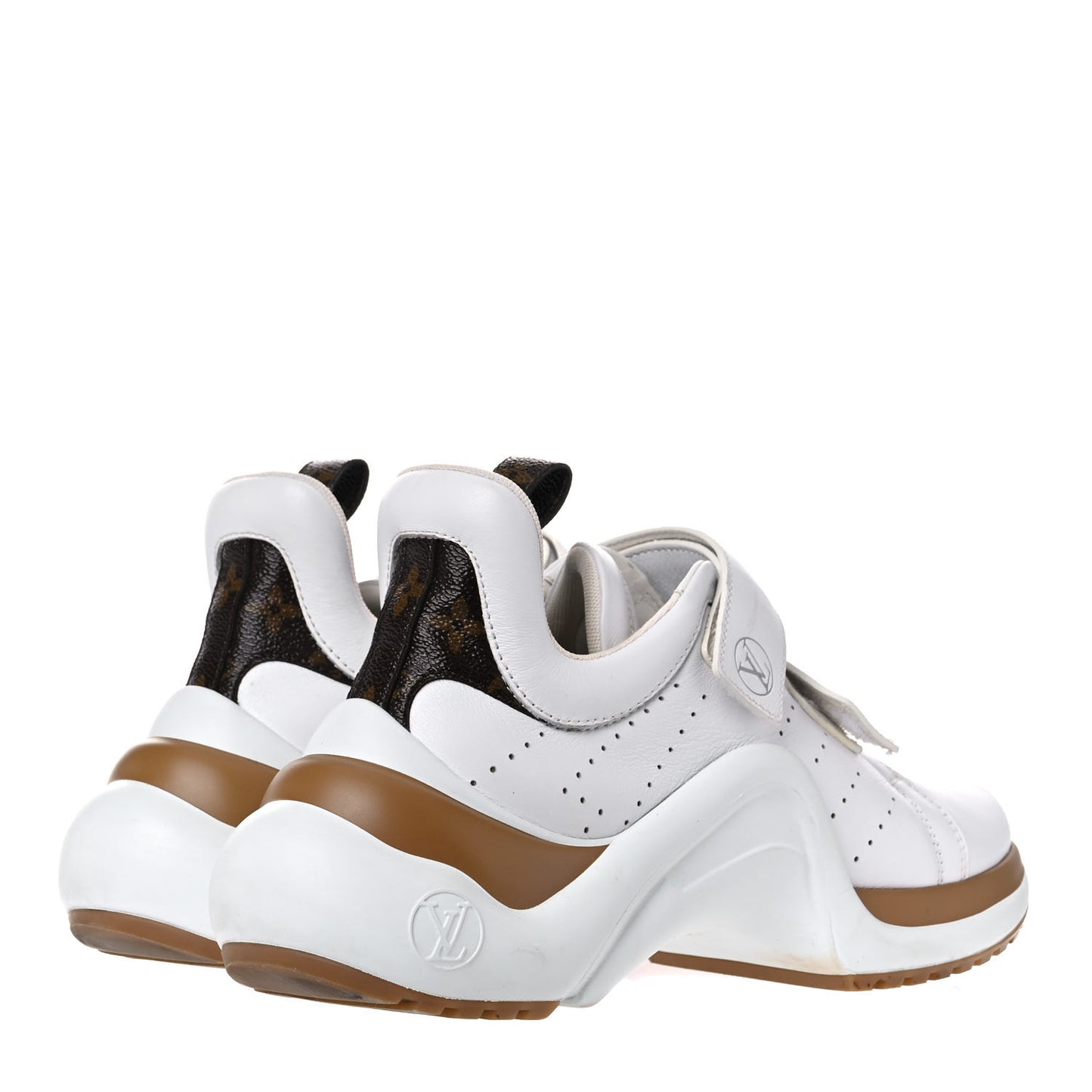 Calfskin Monogram Velcro LV Archlight Sneakers 41 White
