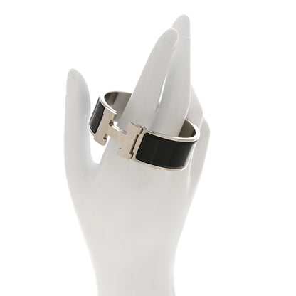 Hermes Enamel Wide Clic Clac H Bracelet PM Black 2 of 5