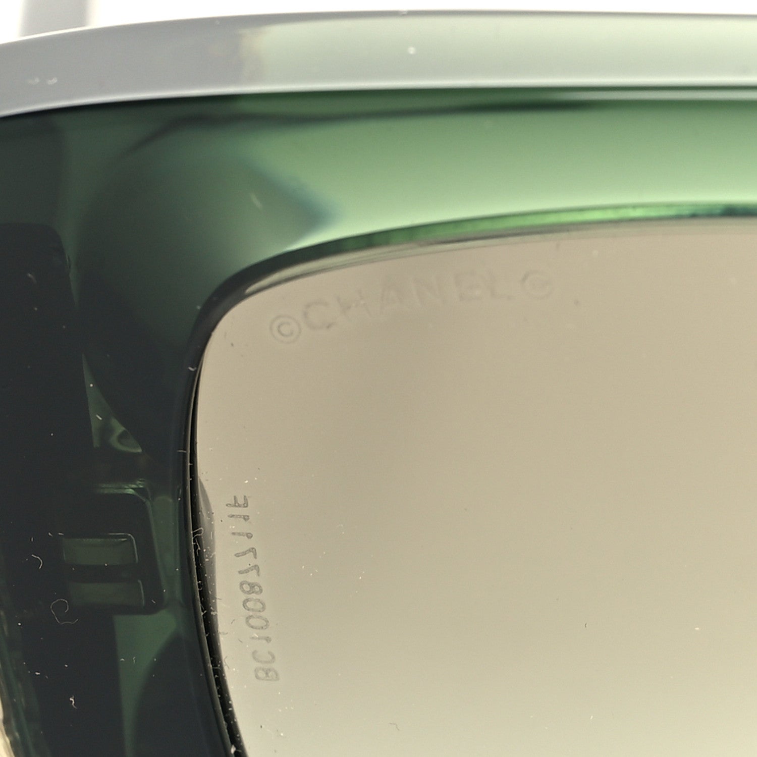 Chanel Acetate Pearl Rectangle Sunglasses 5480-H Dark Green 7 of 8