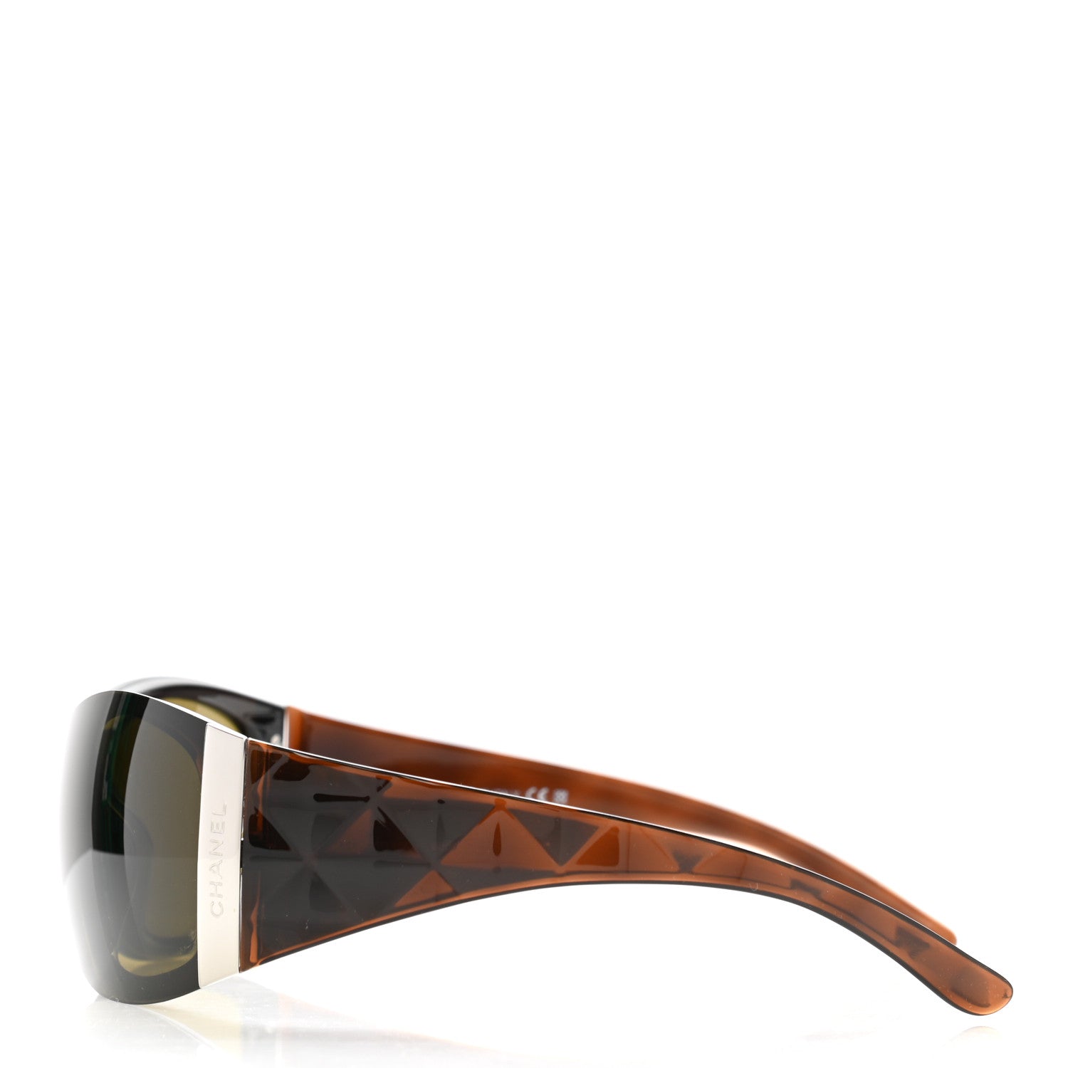 Chanel Acetate Quilted CC Shield Sunglasses 6009 Brown 3 of 6