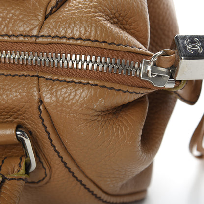 Chanel Calfskin Small Tassel Bowler Light Brown 16 of 22