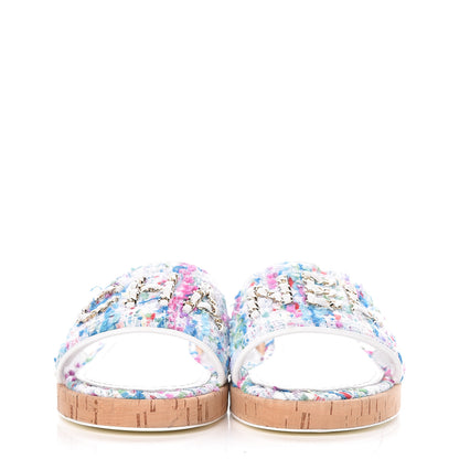 Chanel Tweed Logo Mules 41 Multicolor 2 of 9