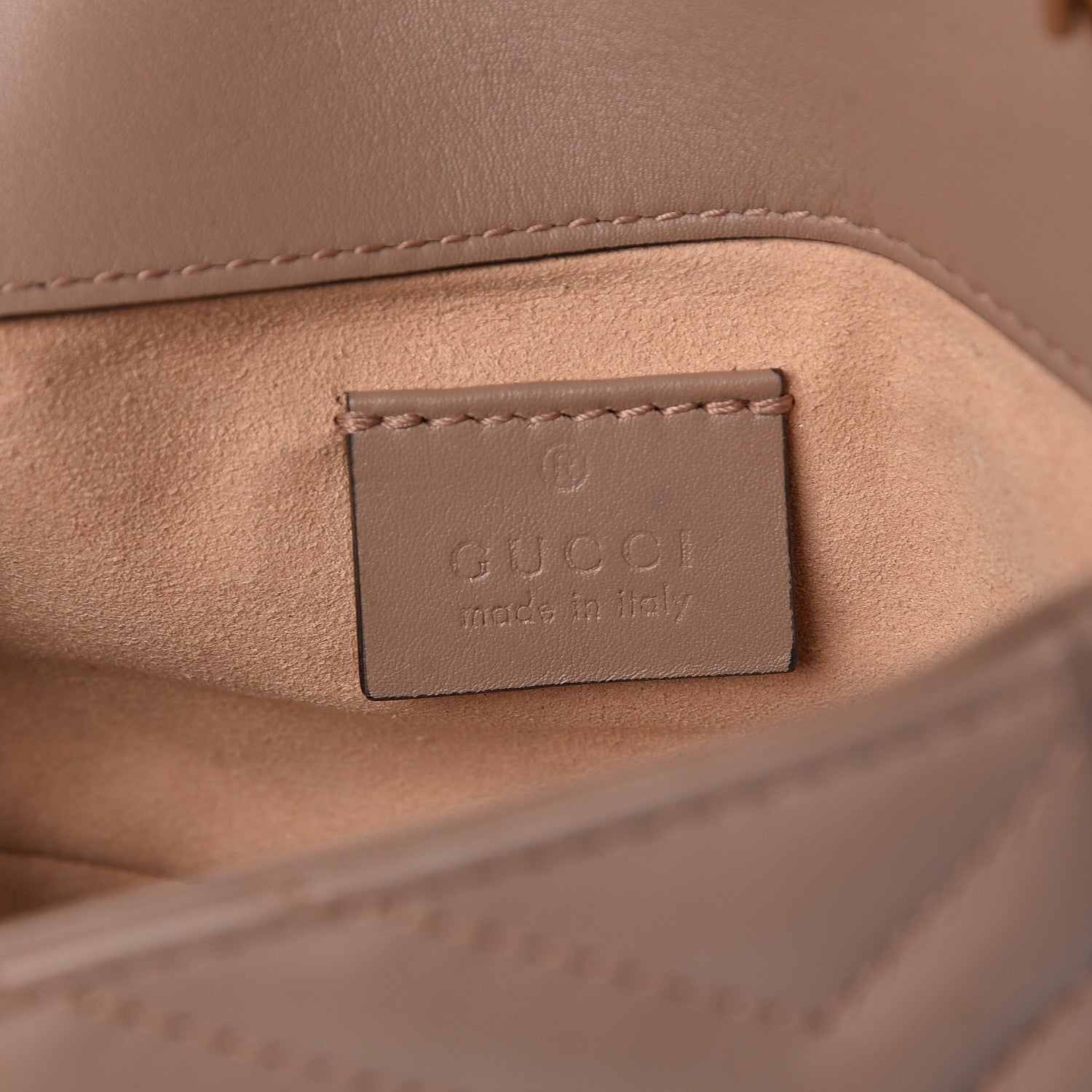 Gucci Calfskin Matelasse Super Mini GG Marmont Shoulder Bag Porcelain Rose 6 of 12