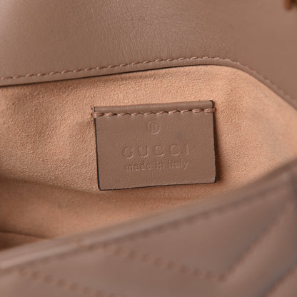 Gucci Calfskin Matelasse Super Mini GG Marmont Shoulder Bag Porcelain Rose 6 of 12