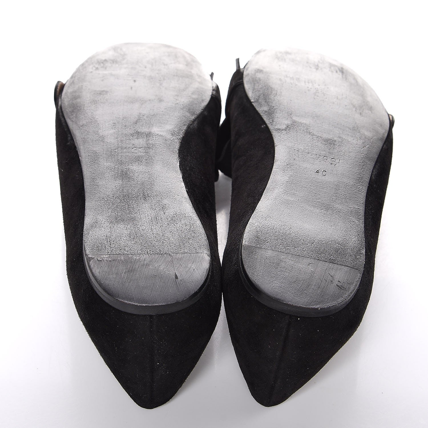 Gucci Kid Scamosciato GG Marmont Fringe Flats 40 Black 5 of 8