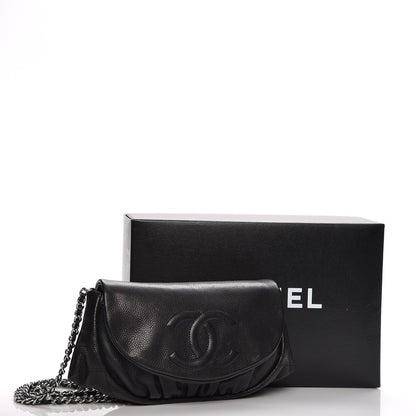 Chanel Caviar Half Moon Wallet On Chain WOC Black 9 of 9