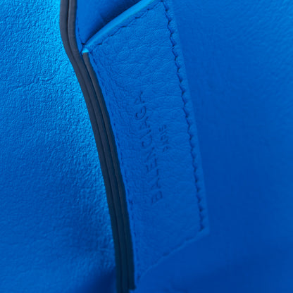 Balenciaga Veau Baltimore Double Sided Small Everyday Tote Gris Fossile Bleu Turquoise 8 of 10