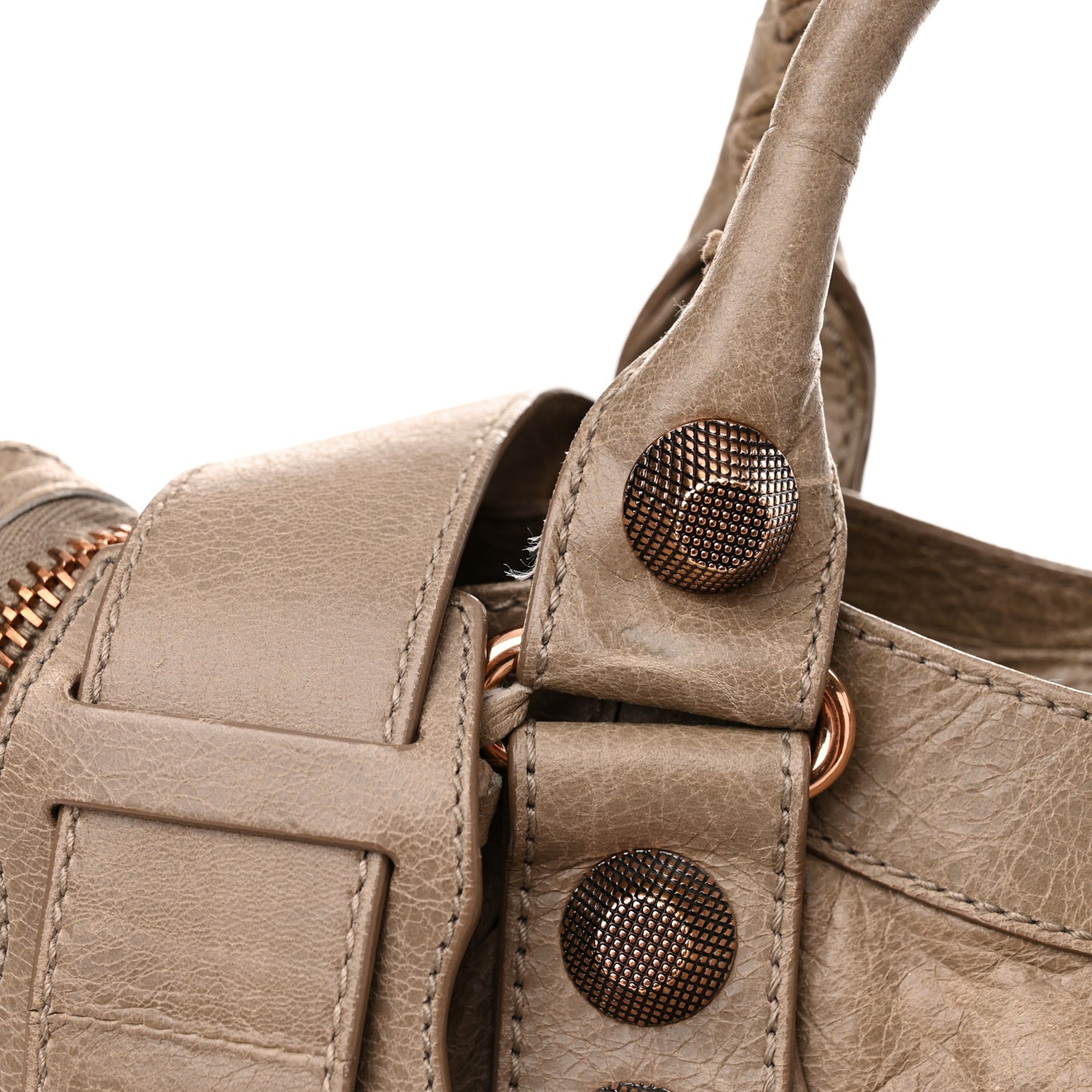 Agneau Giant 21 Rose Gold Hardware City Papyrus
