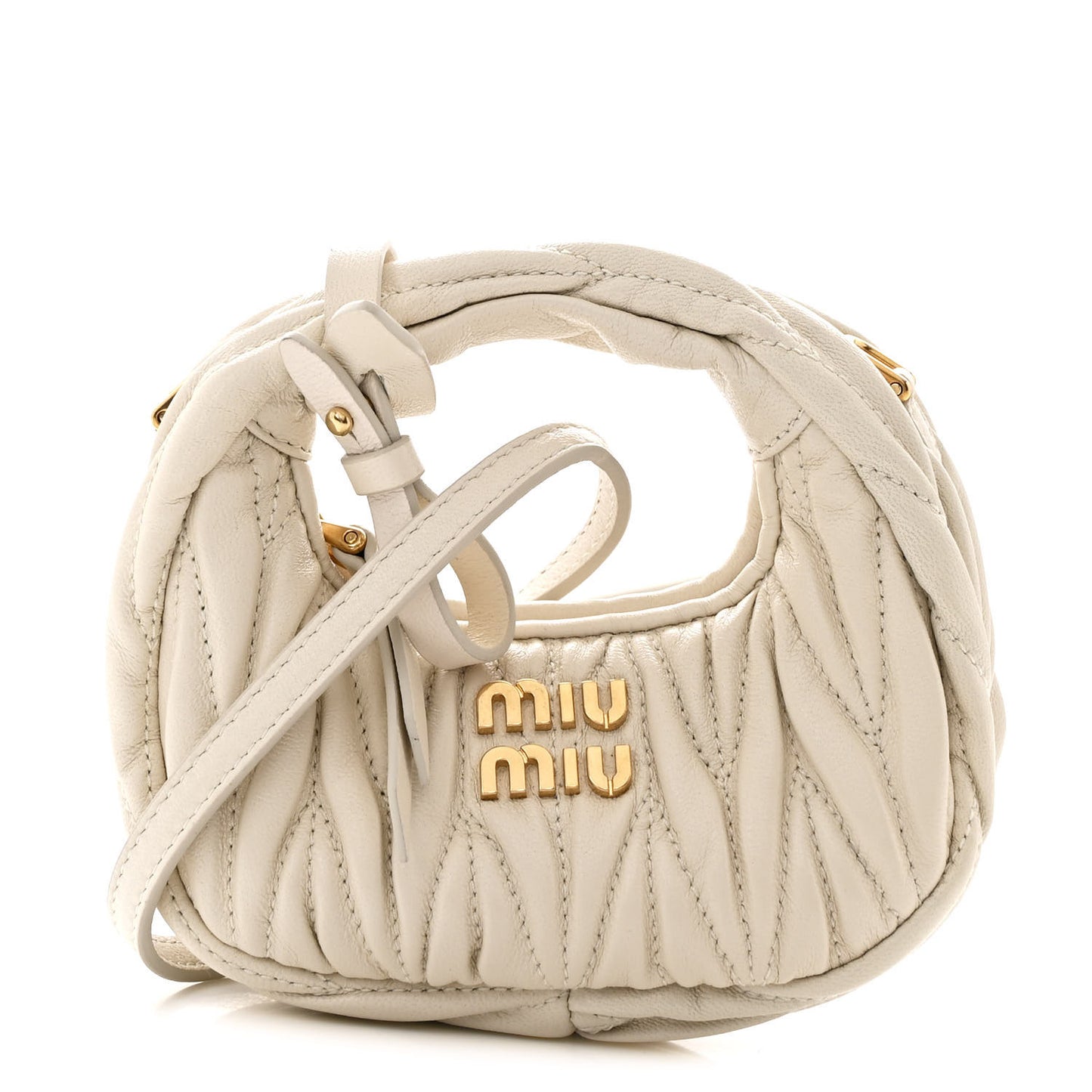 Nappa Matelasse Micro Wander Hobo White