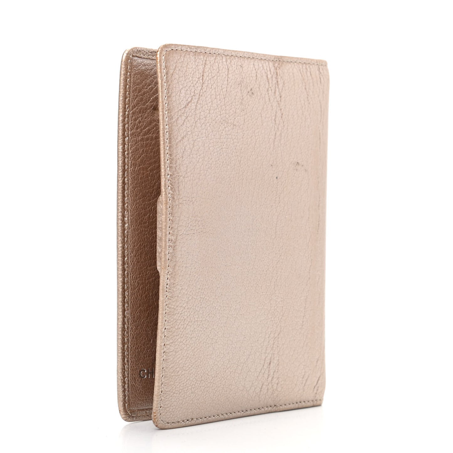Metallic Goatskin Small Ring Agenda Planner Gold