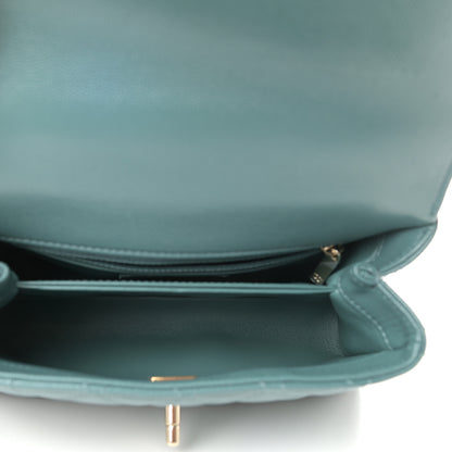 Chanel Caviar Quilted Mini Coco Handle Flap Green 5 of 10