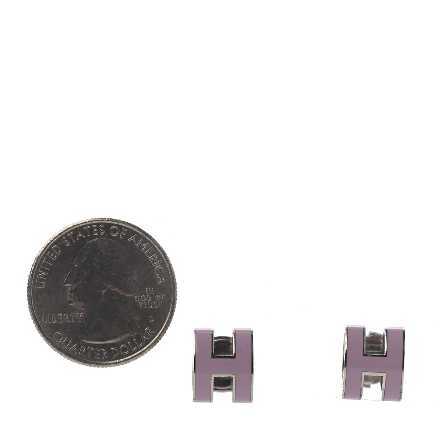 Palladium Lacquered Pop H Earrings