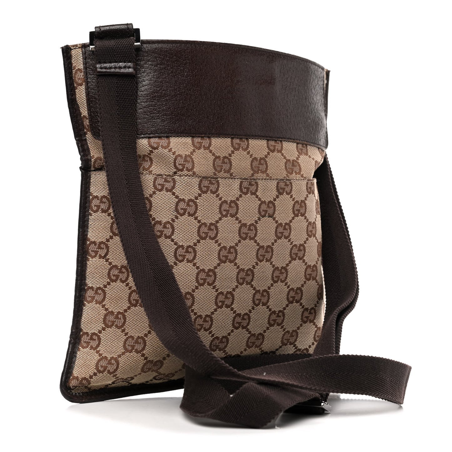 Monogram Messenger Crossbody Bag Dark Brown