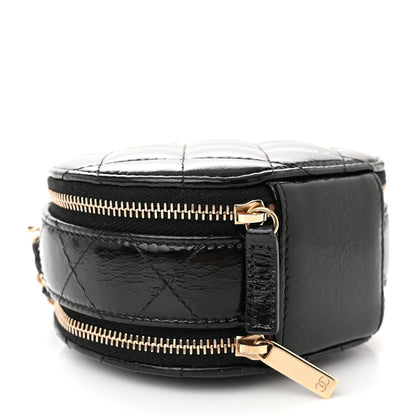 Chanel Patent Lambskin Round Handle With Care Vanity With Chain Black 4 of 13