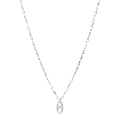 Hermes 18K White Gold Diamond New Farandole Pendant Necklace ST 1 of 6