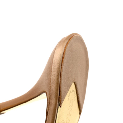 Chanel Satin Crystal Mules 35 Beige 11 of 12