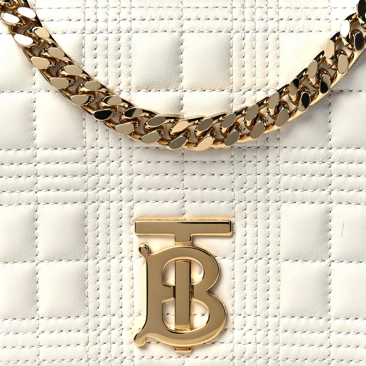 Lambskin Quilted Small Lola Bag White