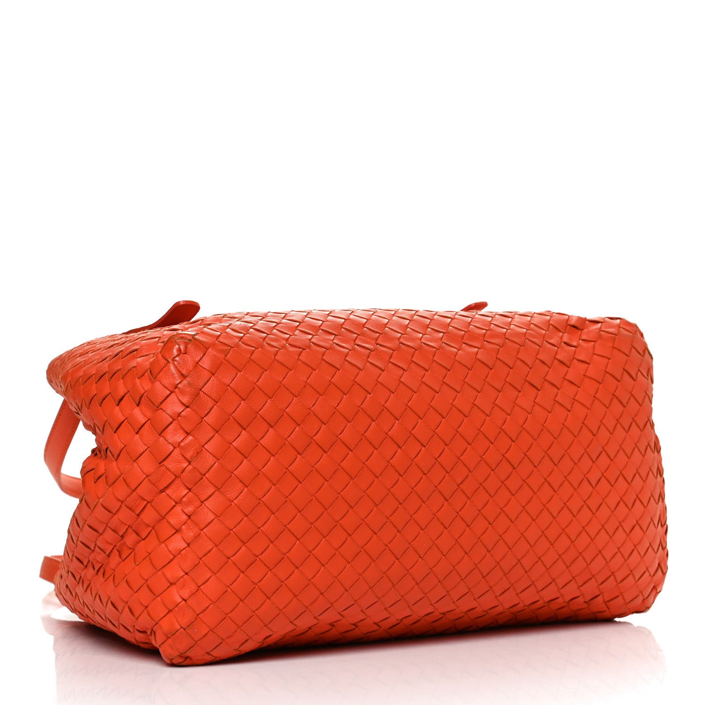 Nappa Intrecciato Medium Seamless Tote Tangerine