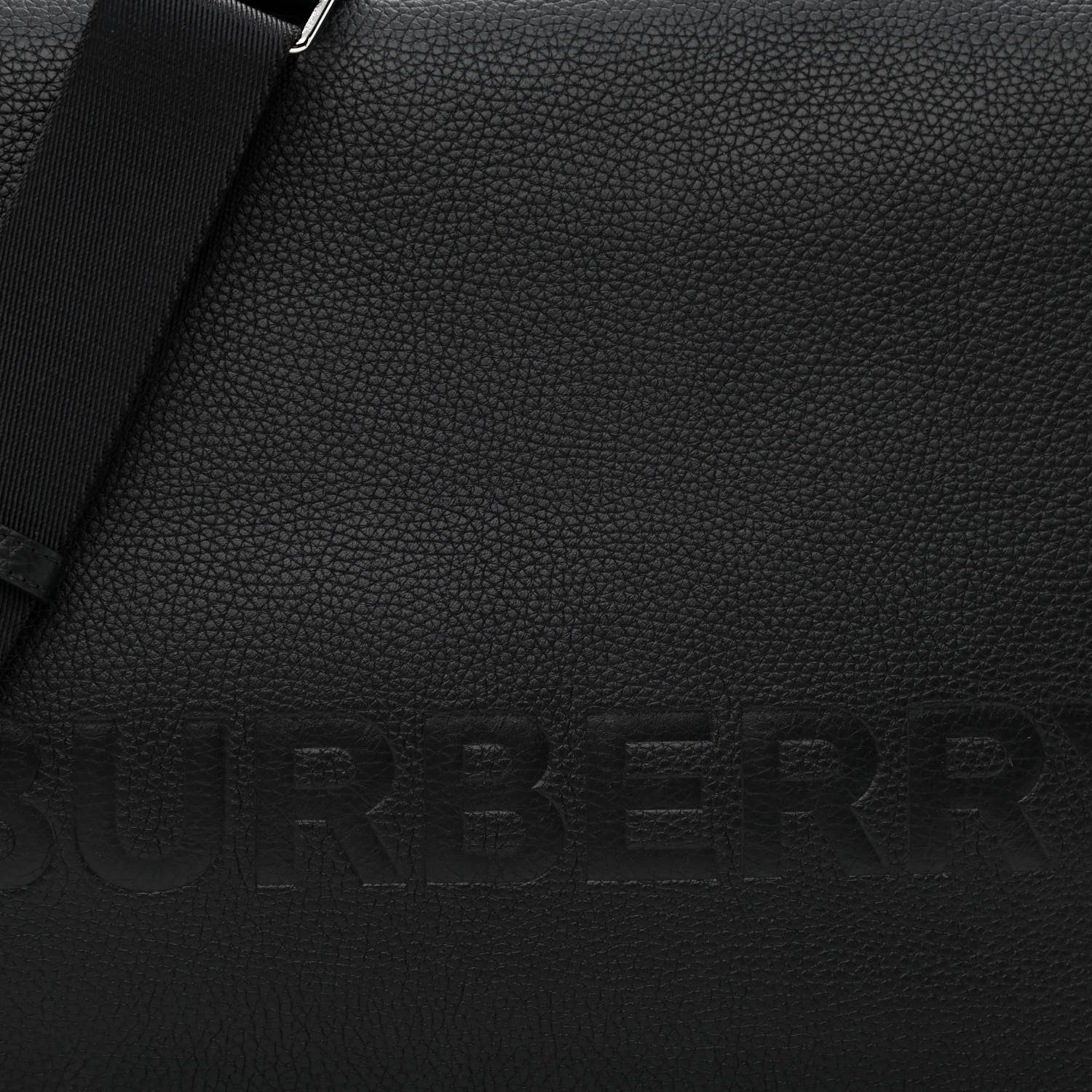 Burberry Grainy Calfskin Embossed Bruno Messenger Black 9 of 12