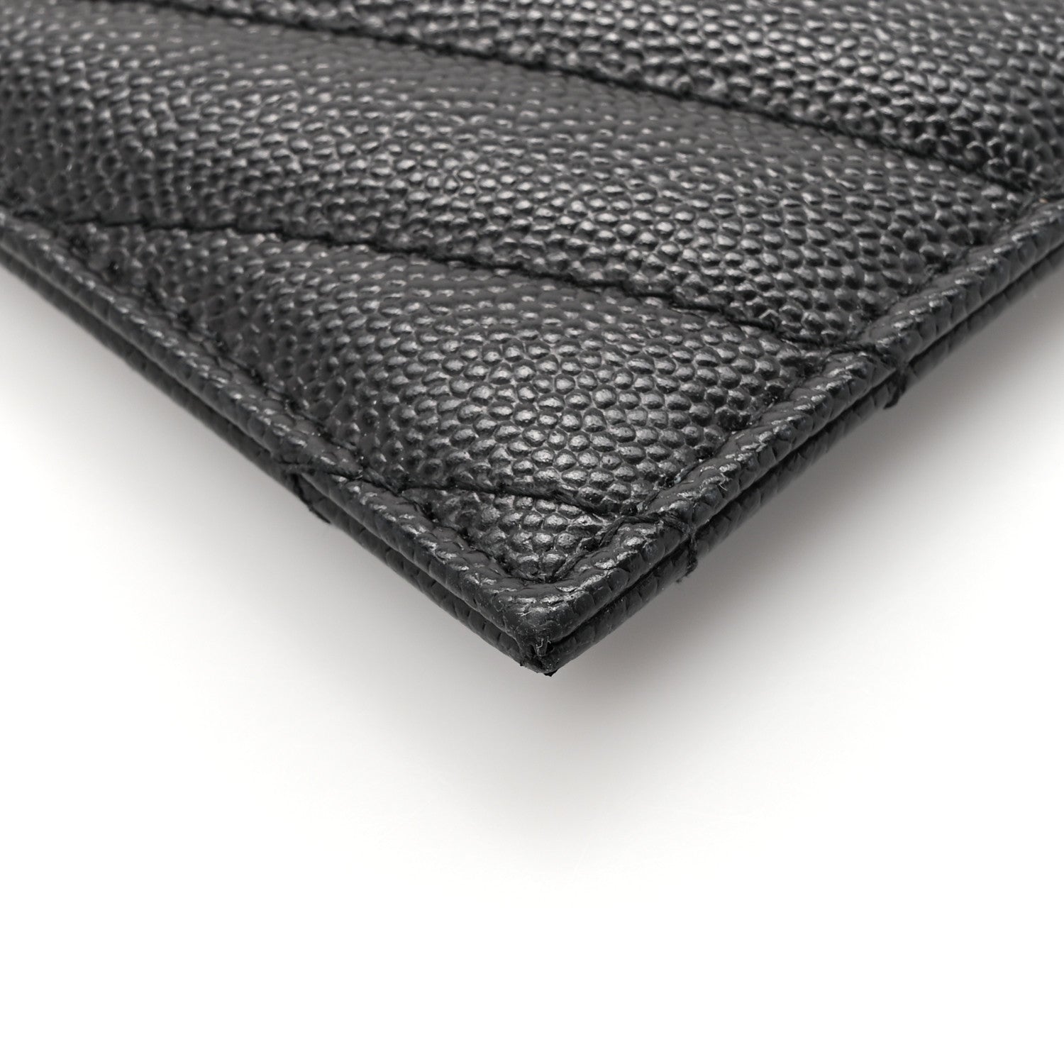 Saint Laurent Grain De Poudre Chevron Monogram Monochrome Bill Pouch Black 9 of 10