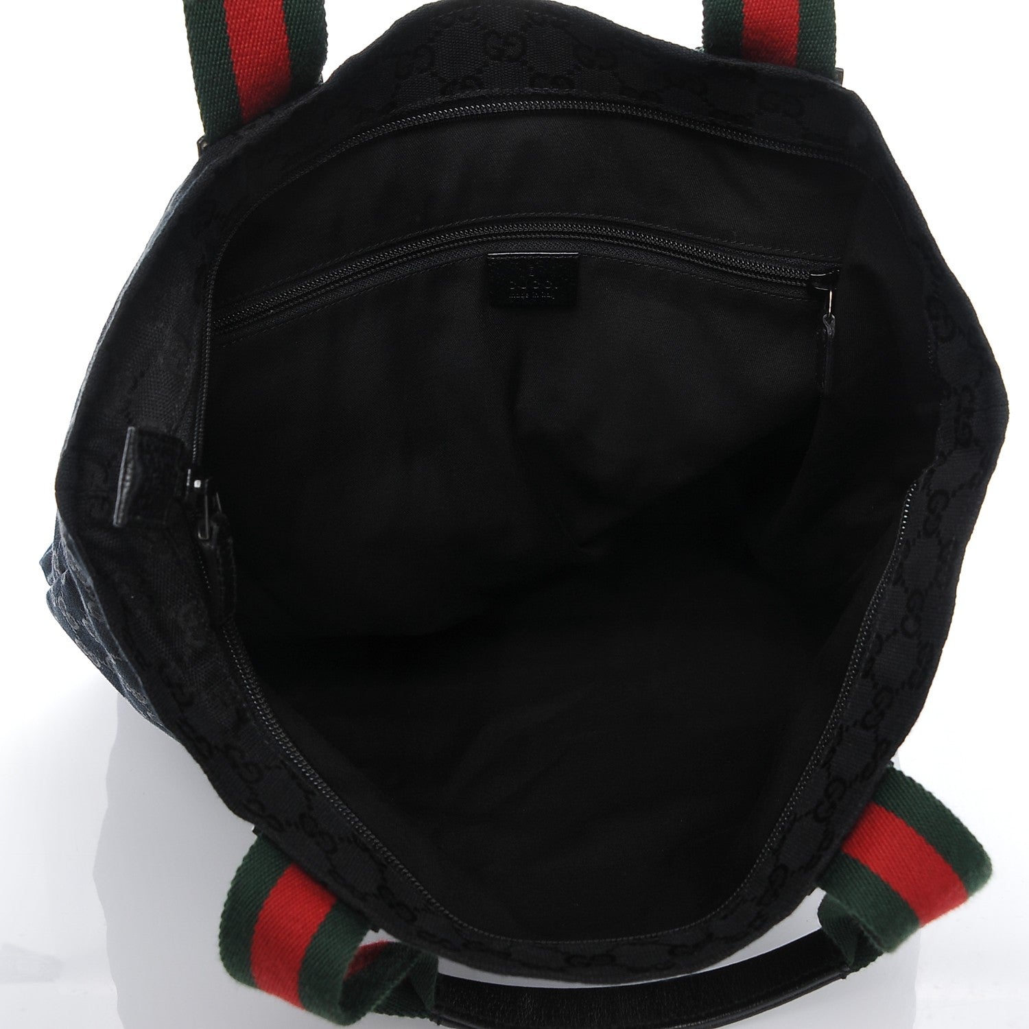 Gucci Nylon Monogram Large Web Handle Vertical Tote Black 5 of 7