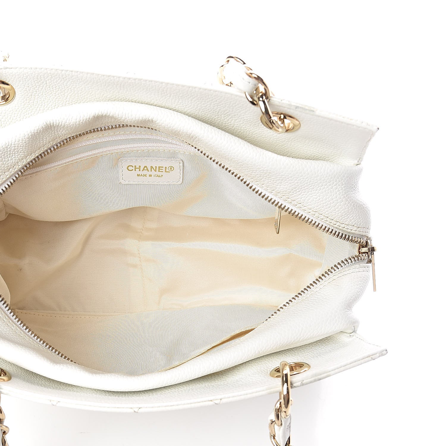 Chanel Caviar Quilted Petit Timeless Tote PTT White 5 of 10