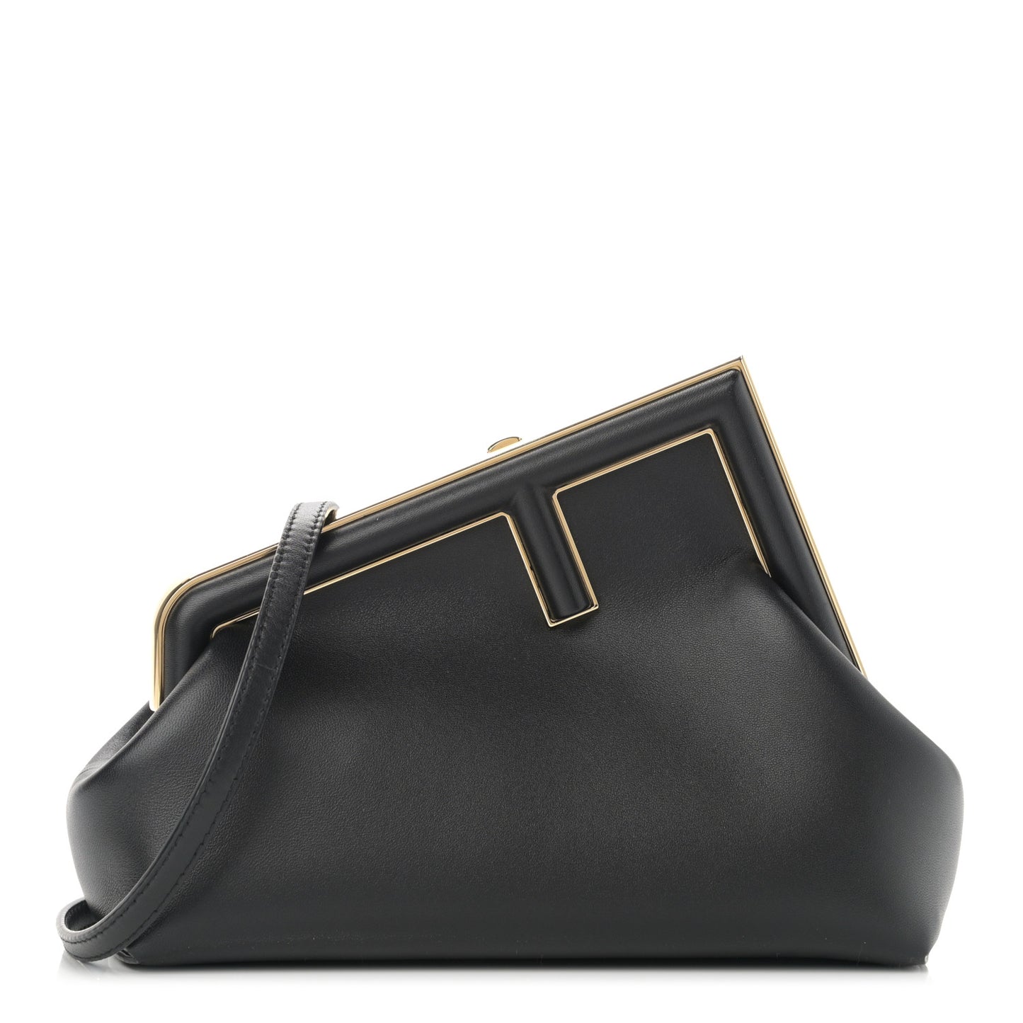 Shiny Nappa Small Fendi First Black