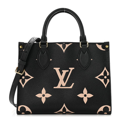 Louis Vuitton Empreinte Monogram Giant Onthego PM Black Beige 1 of 7