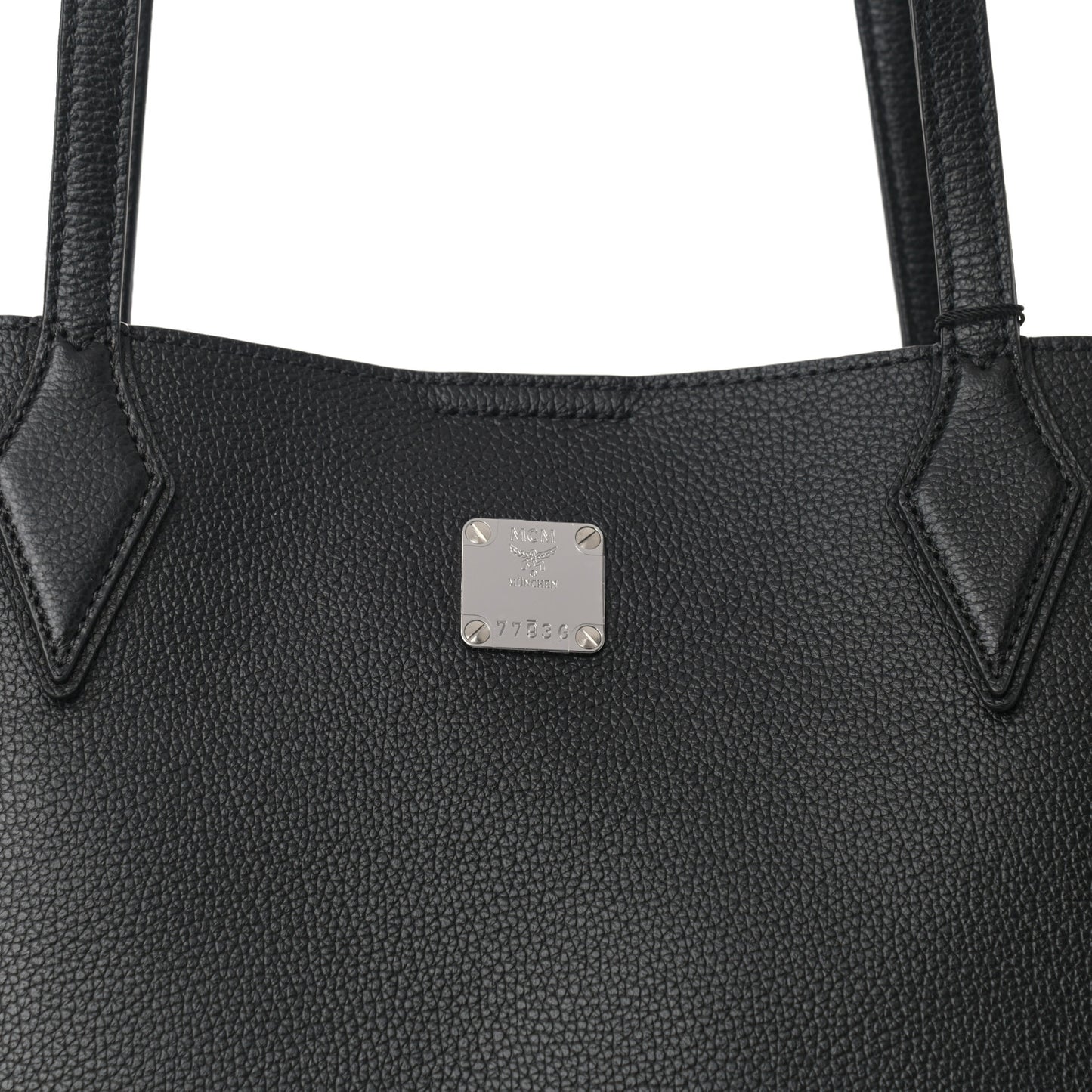 Grained Calfskin Medium Yris Shopper Tote Black