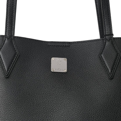 MCM Grained Calfskin Medium Yris Shopper Tote Black 6 of 9