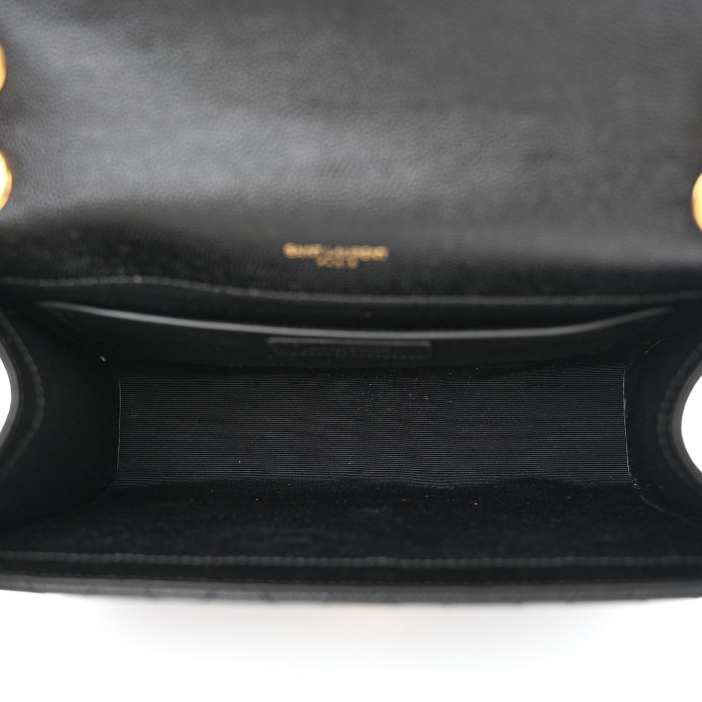 Grain De Poudre Textured Mixed Matelasse Triquilt Medium Monogram Satchel Black