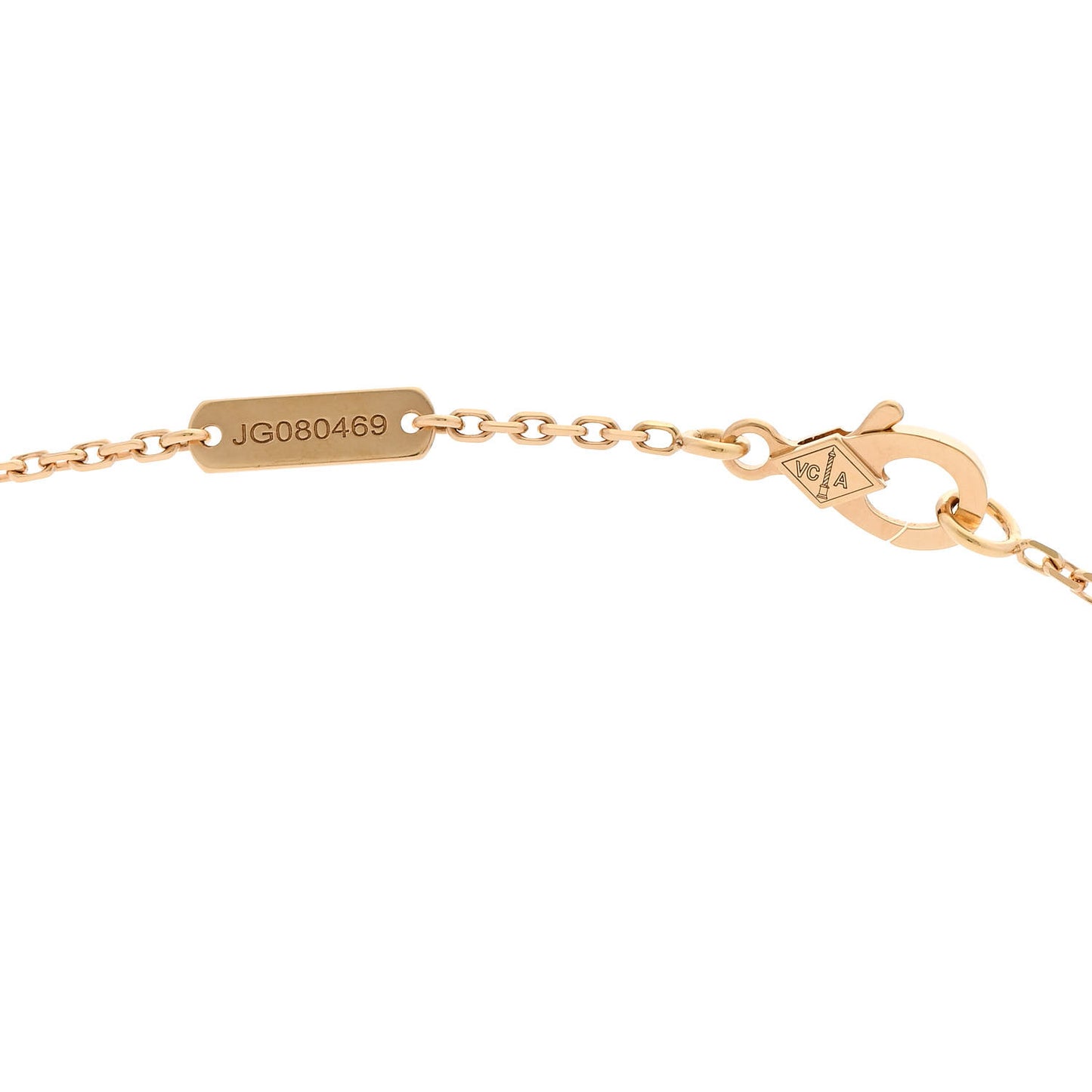 18K Yellow Gold Carnelian Vintage Alhambra Pendant Necklace