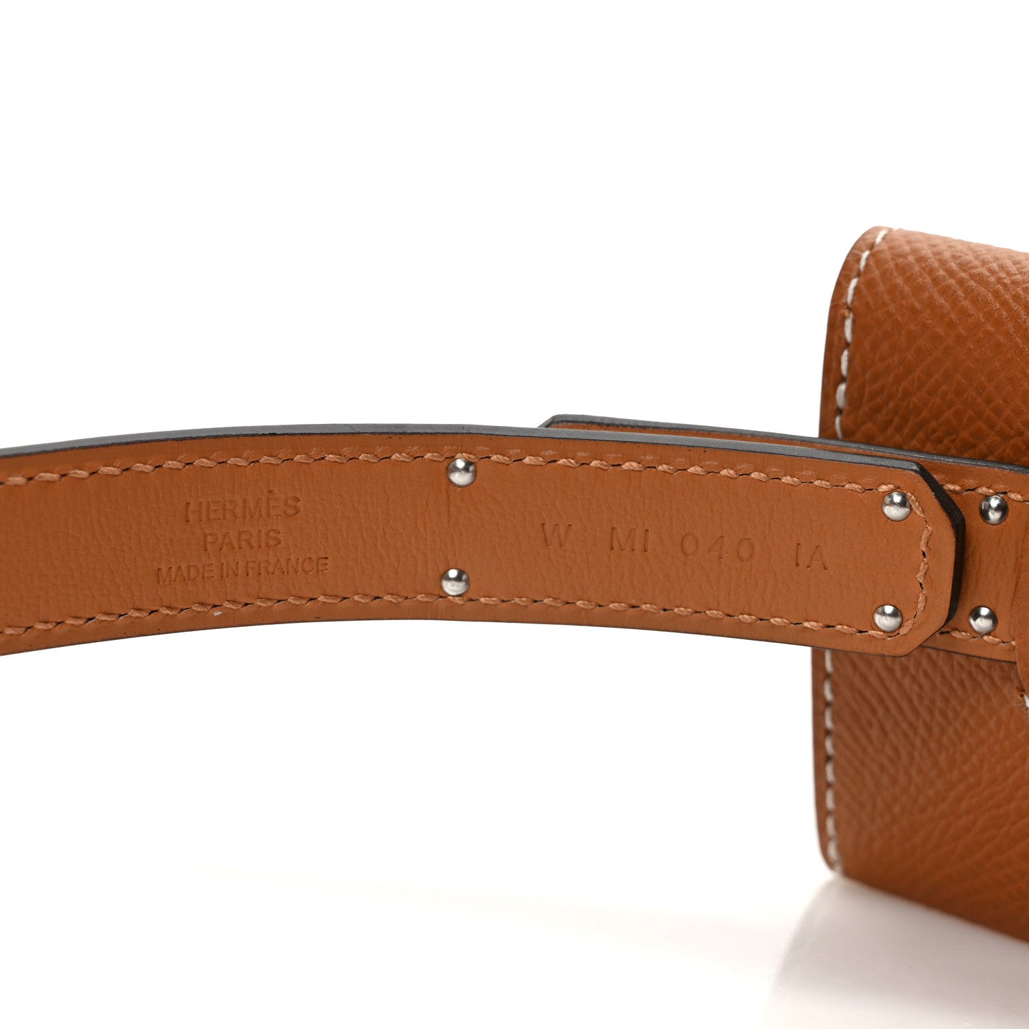 Hermes Epsom Kelly Pocket Belt Gold 5 of 6