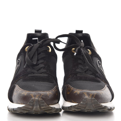 Louis Vuitton Suede Monogram Run Away Sneakers 38.5 Black 2 of 12
