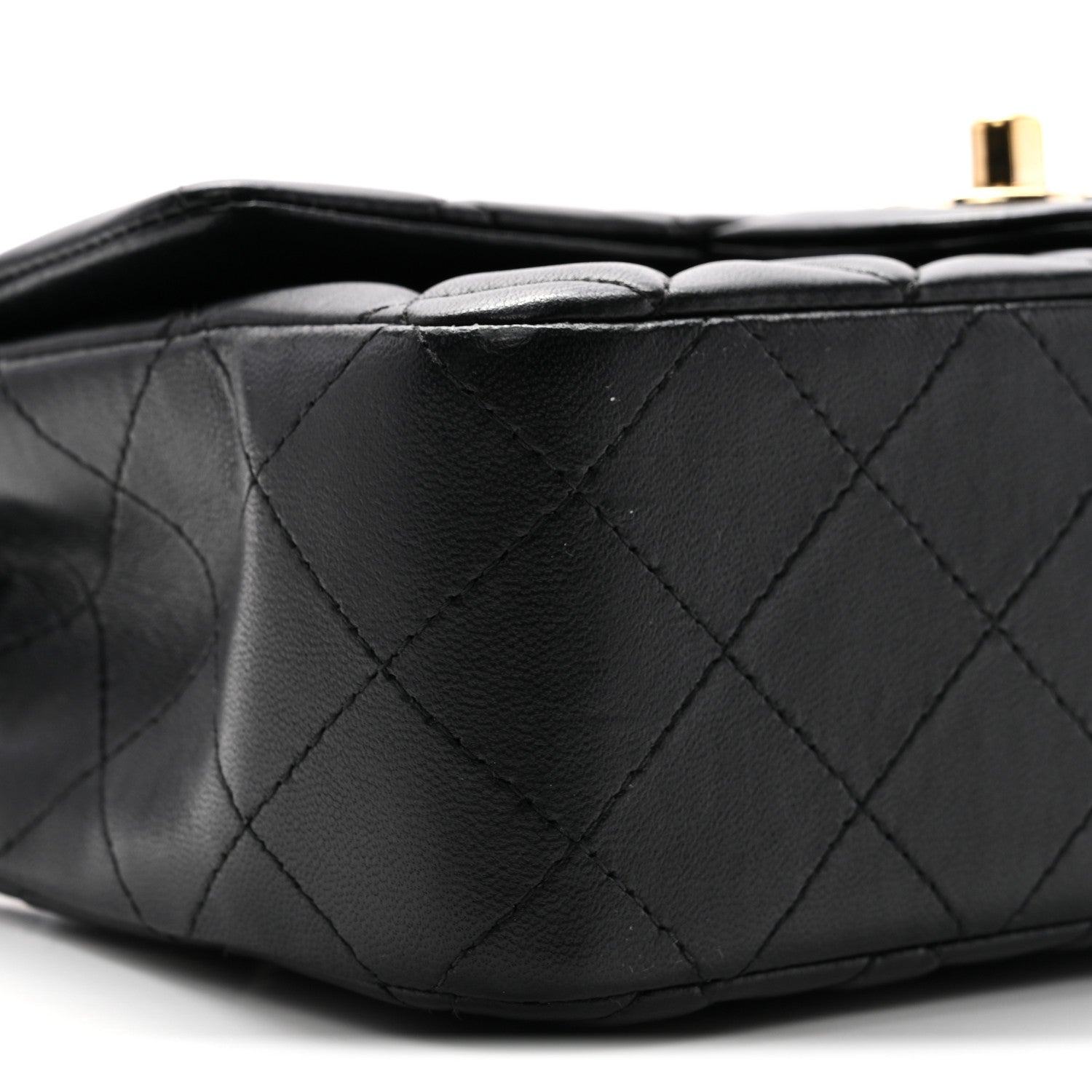 Chanel Lambskin Quilted Mini Rectangular Flap Black 9 of 11