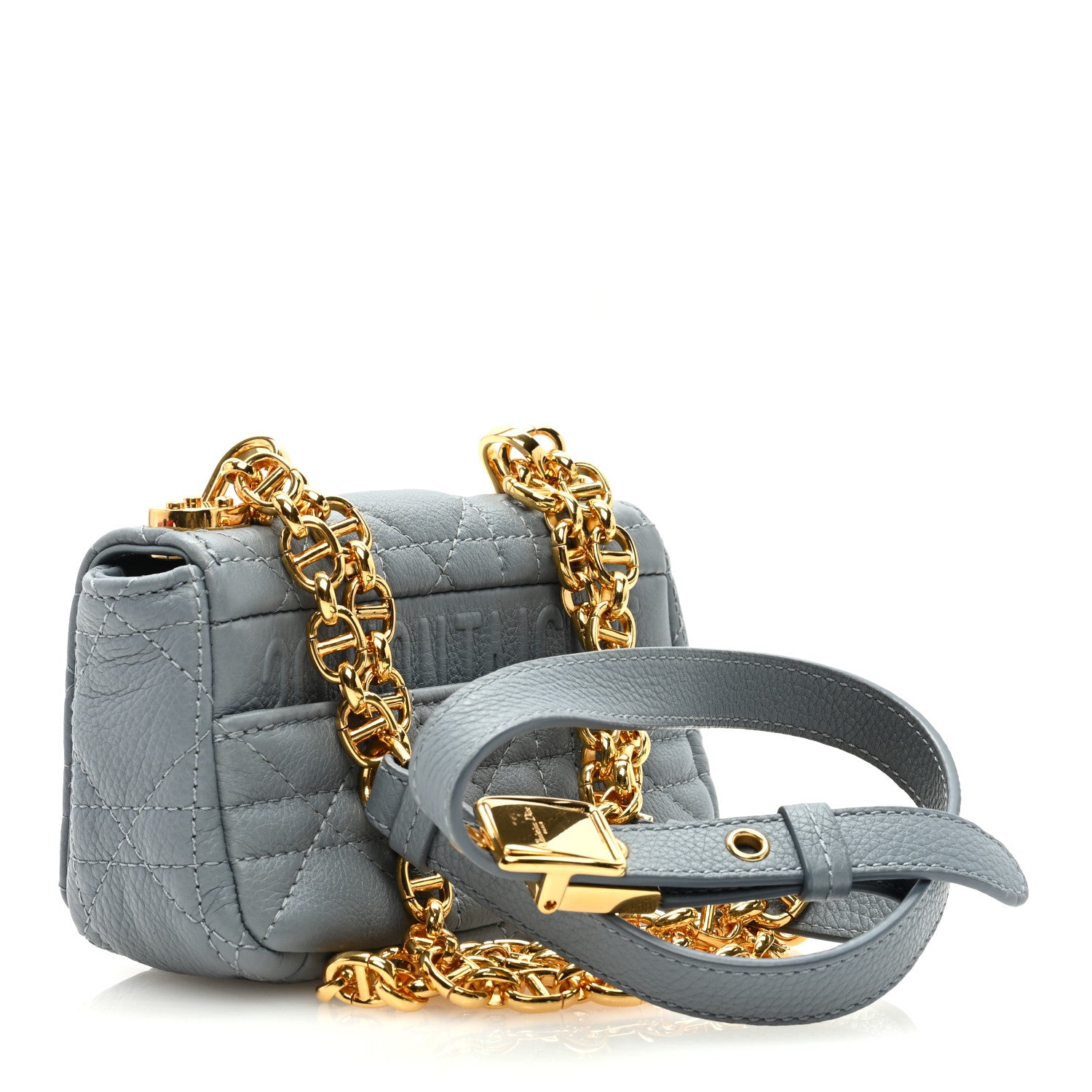 Christian Dior Supple Calfskin Cannage Micro Caro Bag Cloud Blue 2 of 8