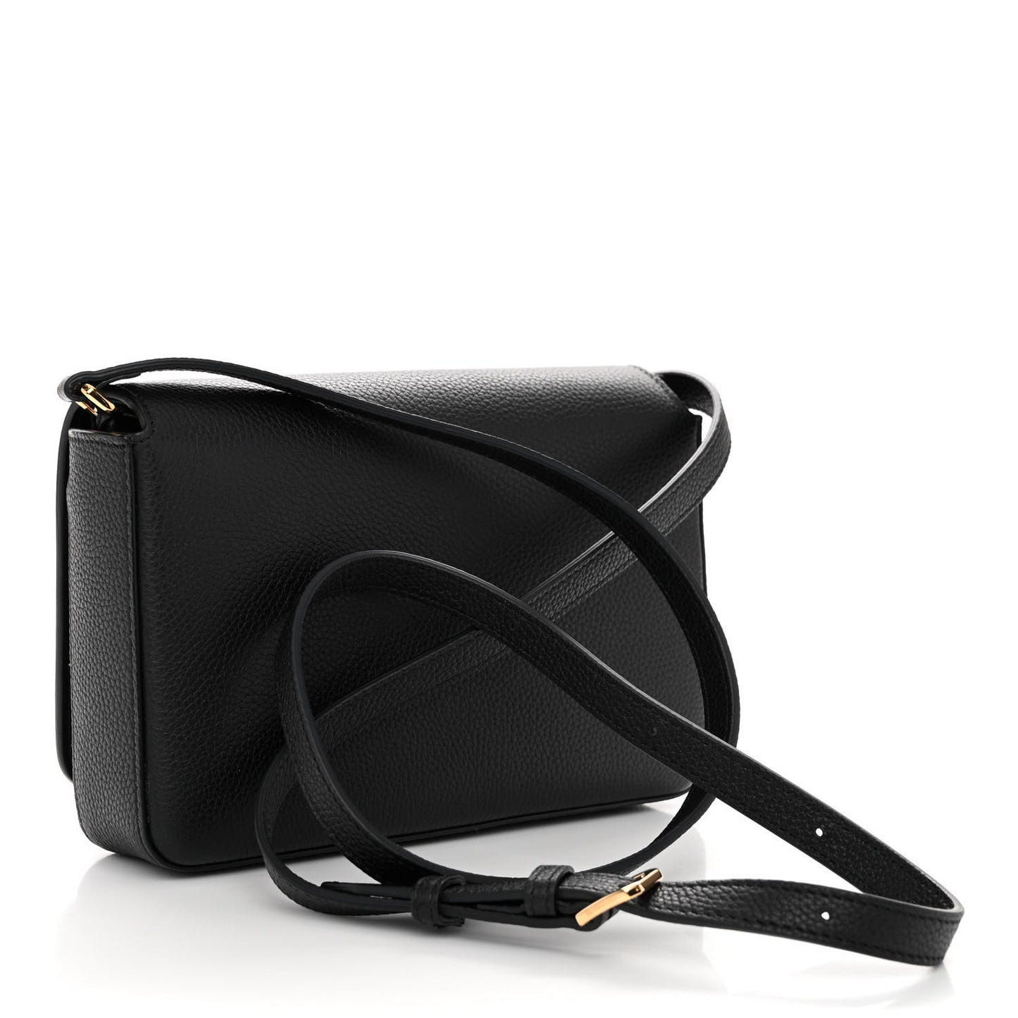 Grainy Calfskin Vintage Check Hampshire Crossbody Black