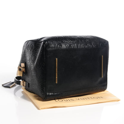 Louis Vuitton Calfskin Embossed Speedy Cube 30 Black 4 of 8