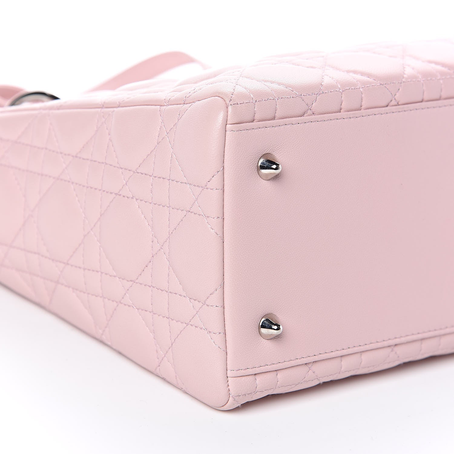 Christian Dior Lambskin Cannage Medium Lady Dior Light Pink 9 of 10