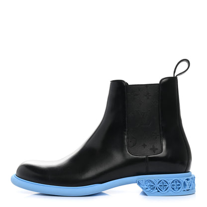Louis Vuitton Calfskin Mens Formal Dimension Chelsea Boots 11 Black 1 of 11