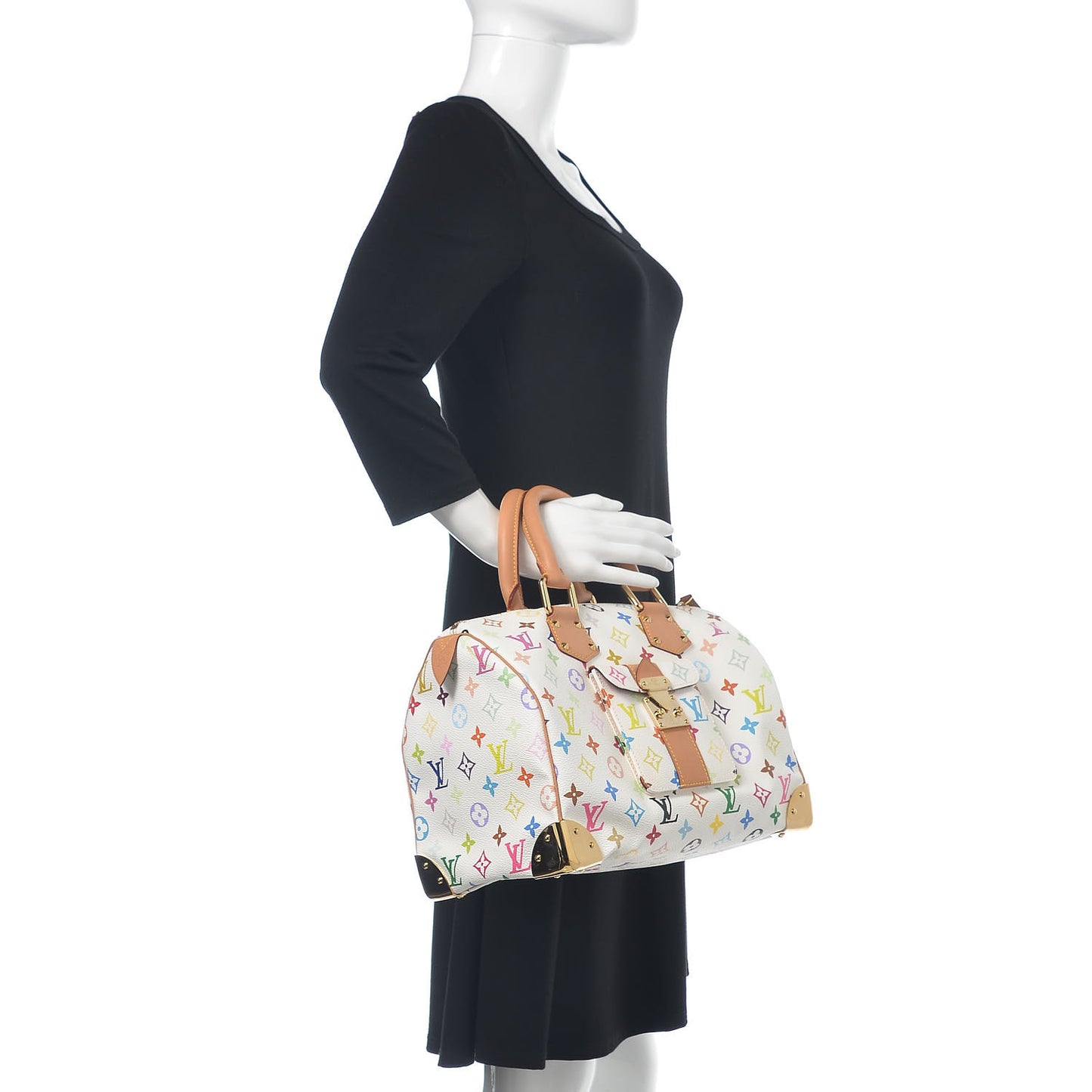 Monogram Multicolor Speedy 30 White
