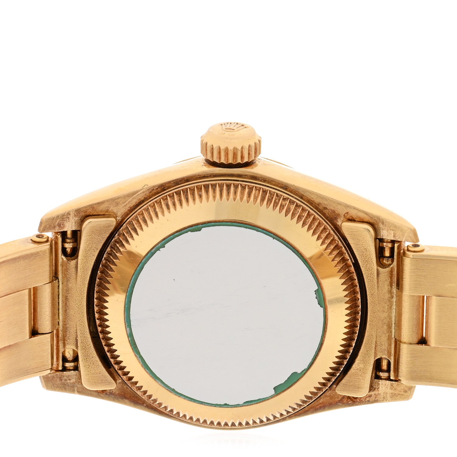 Rolex 18K Yellow Gold 26mm Oyster Perpetual Rivet Watch Champagne 67198 4 of 5