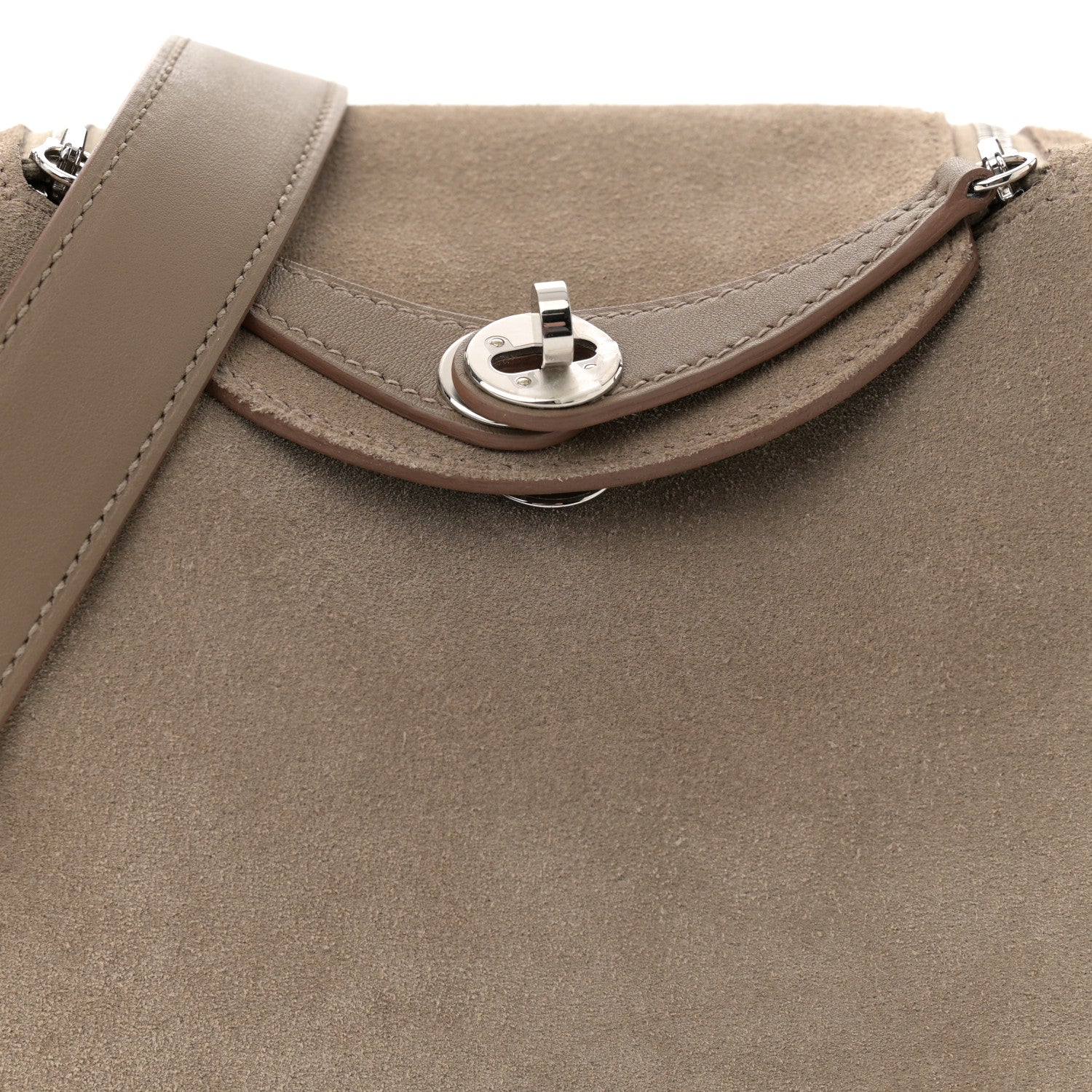 Hermes Veau Grizzly Swift Mini Lindy 20 Gris Caillou Etoupe 8 of 12