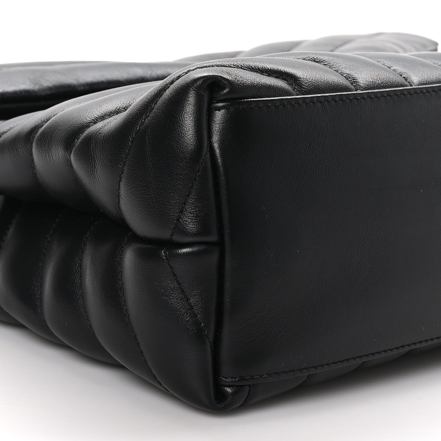 Saint Laurent Calfskin Y Quilted Monogram Medium Loulou Chain Satchel Black 10 of 12