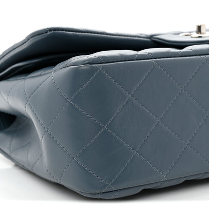Chanel Lambskin Quilted Jumbo Double Flap Dark Blue 9 of 12