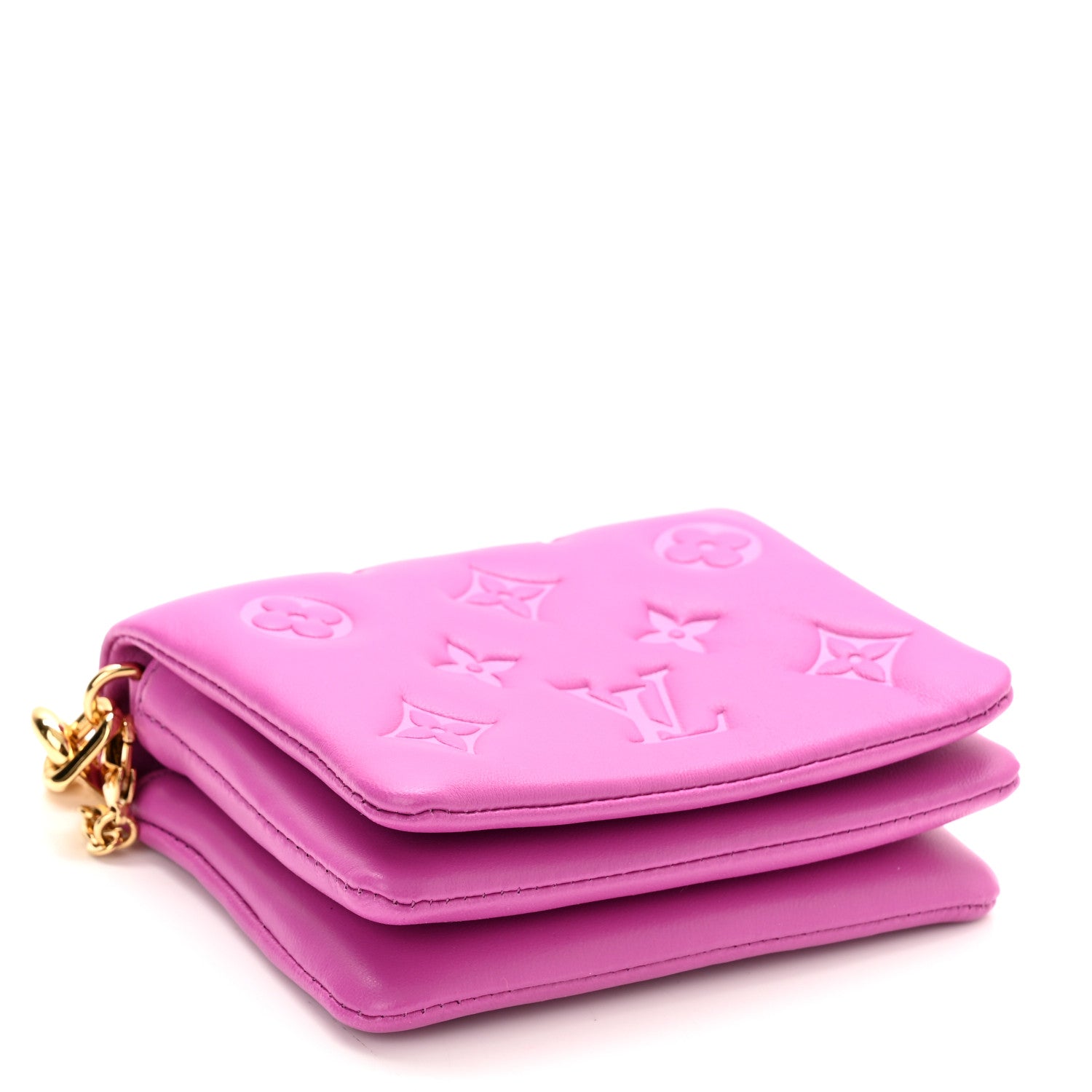 Louis Vuitton Lambskin Embossed Monogram Coussin Belt Bag Orchid 5 of 9