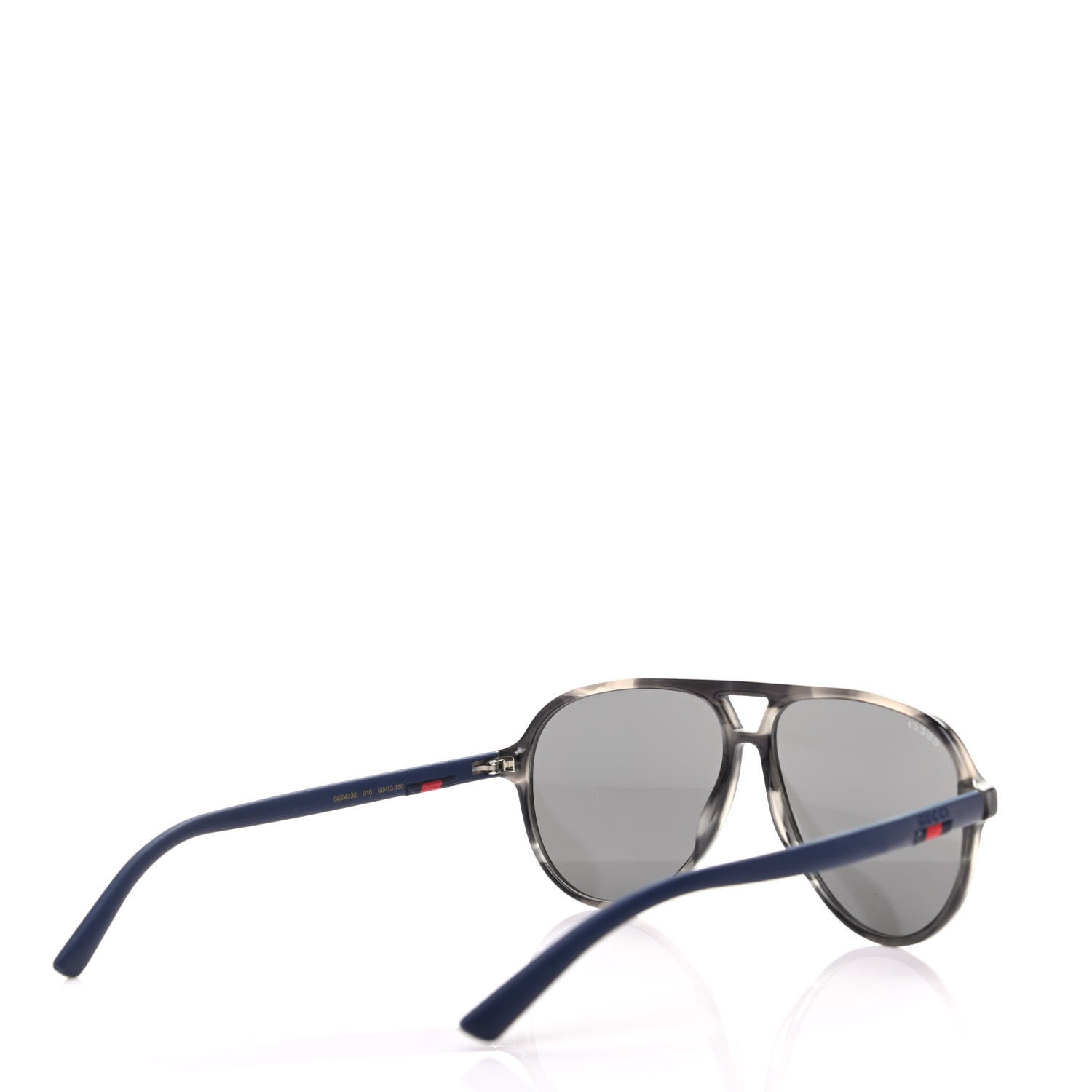 Gucci Acetate Web Aviator Sunglasses GG0423SA Blue 4 of 8